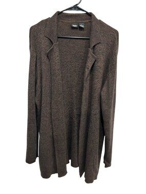 Mossimo Women's Brown Open Cardigan Sweater Size XL Boho Coastal Grandma